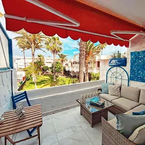 Canarian Blue Tropical Garden View & Pool Apartment